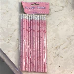 5-12 packs of it’s a girl pencils